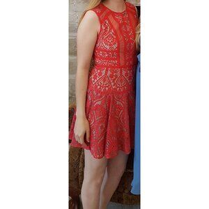 BCBGMaxazria - Red Lace Dress